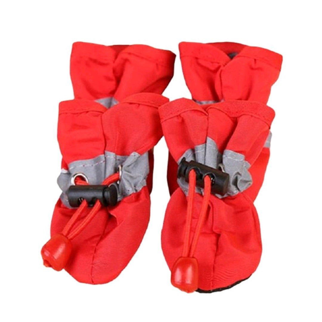 Waterproof Pet Dog Shoes – 4-Pack Anti-Slip Rain Boots for Small Dogs & Cats, Ideal for Wet Weather