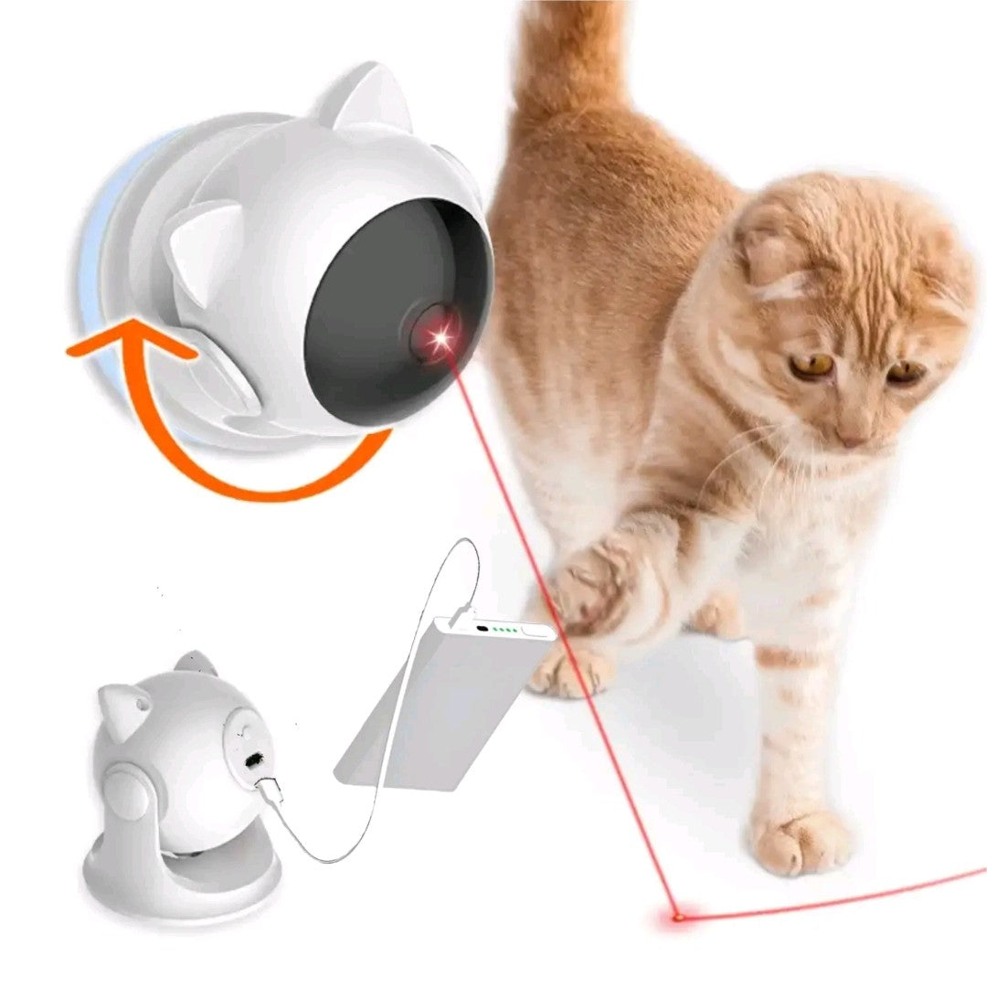 Automatic Laser Cat Toy – USB Rechargeable Pet Laser for Indoor Cats & Dogs, Manual M-Button, 3 Speed Modes, Compact Size