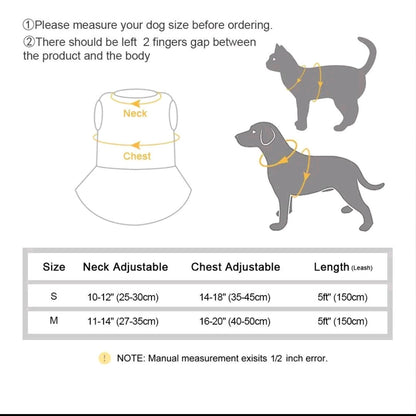 Glitter Bowknot Pet Harness & Leash Set – Cute Vest for Small & Medium Dogs and Cats