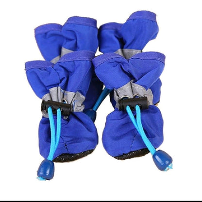 Waterproof Pet Dog Shoes – 4-Pack Anti-Slip Rain Boots for Small Dogs & Cats, Ideal for Wet Weather