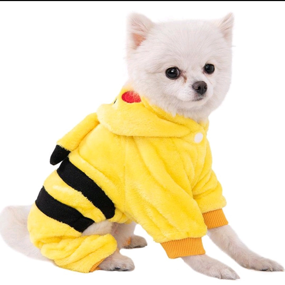 Ropa para Perros Pequeños – Mameluco de Forro Polar Suave y Cálido con Capucha