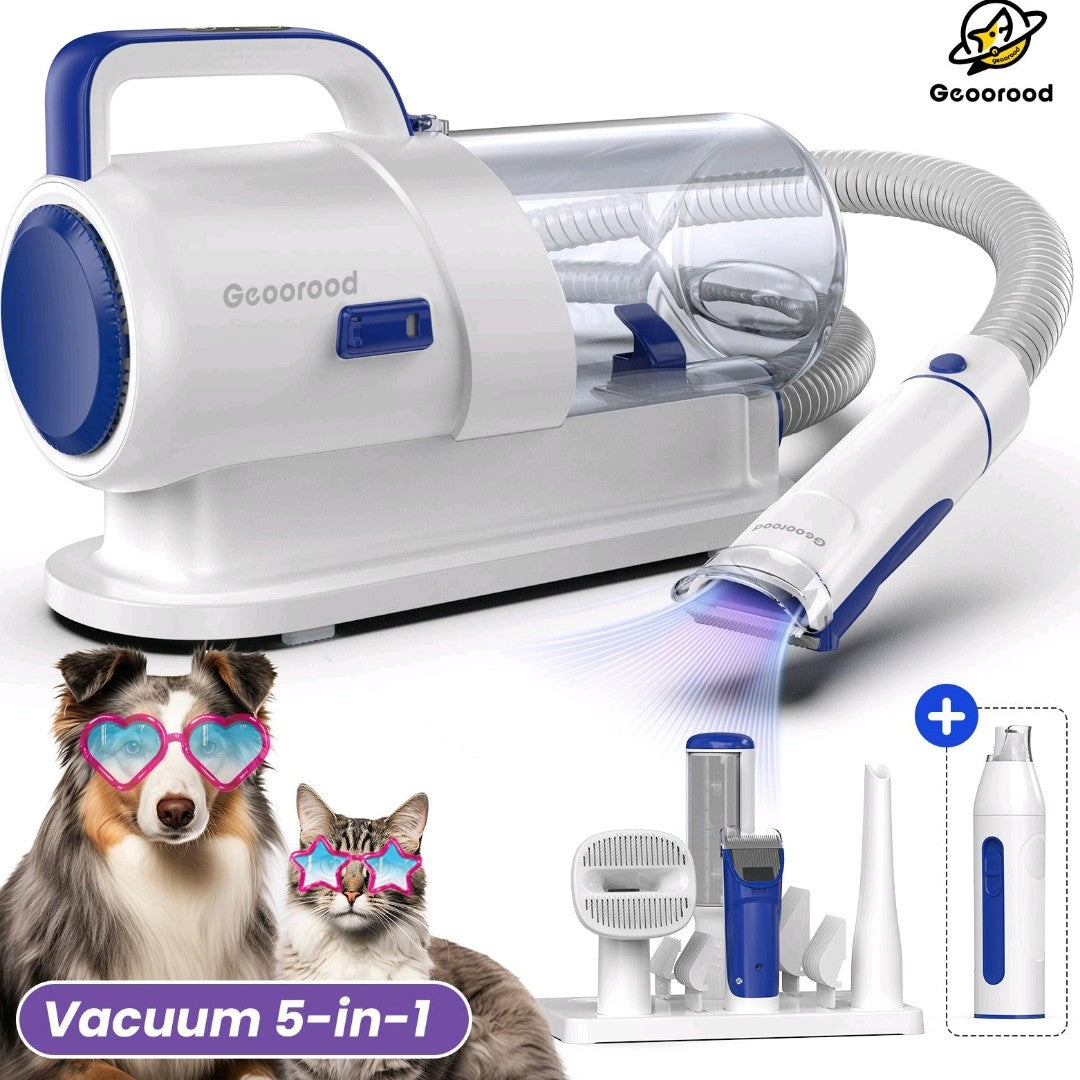 All-in-One Dog Grooming Vacuum Kit – Shedding, Trimming & Nail Care with 2.5L Dust Cup