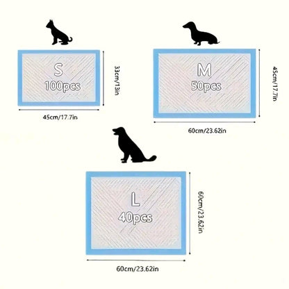 Pet Disposable Urine Pads – Leak-Proof, Quick-Dry & Super Absorbent in S/M/L Sizes