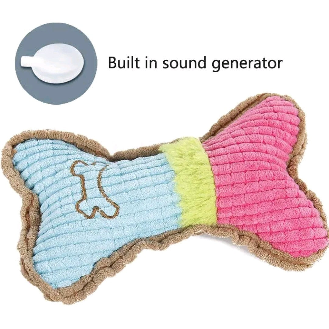 Cute Bone-Shaped Pet Chew Toy – 1/2 Pack Teething & Teeth Cleaning Toy for Dogs & Cats, Interactive Pet Toy for Small to Medium Pets