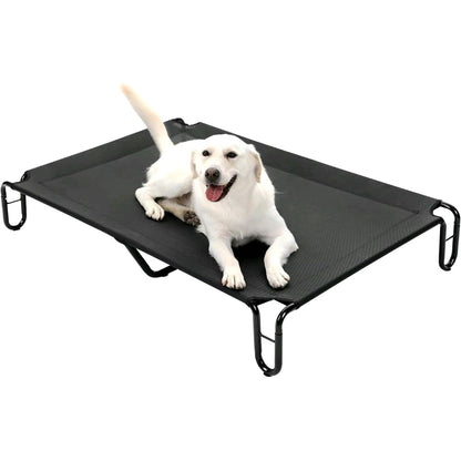 Elevated Outdoor Dog Bed for Large Dogs – XL Raised Cot with Cooling Teslin Mesh, Durable & Non-Slip, Easy Assembly