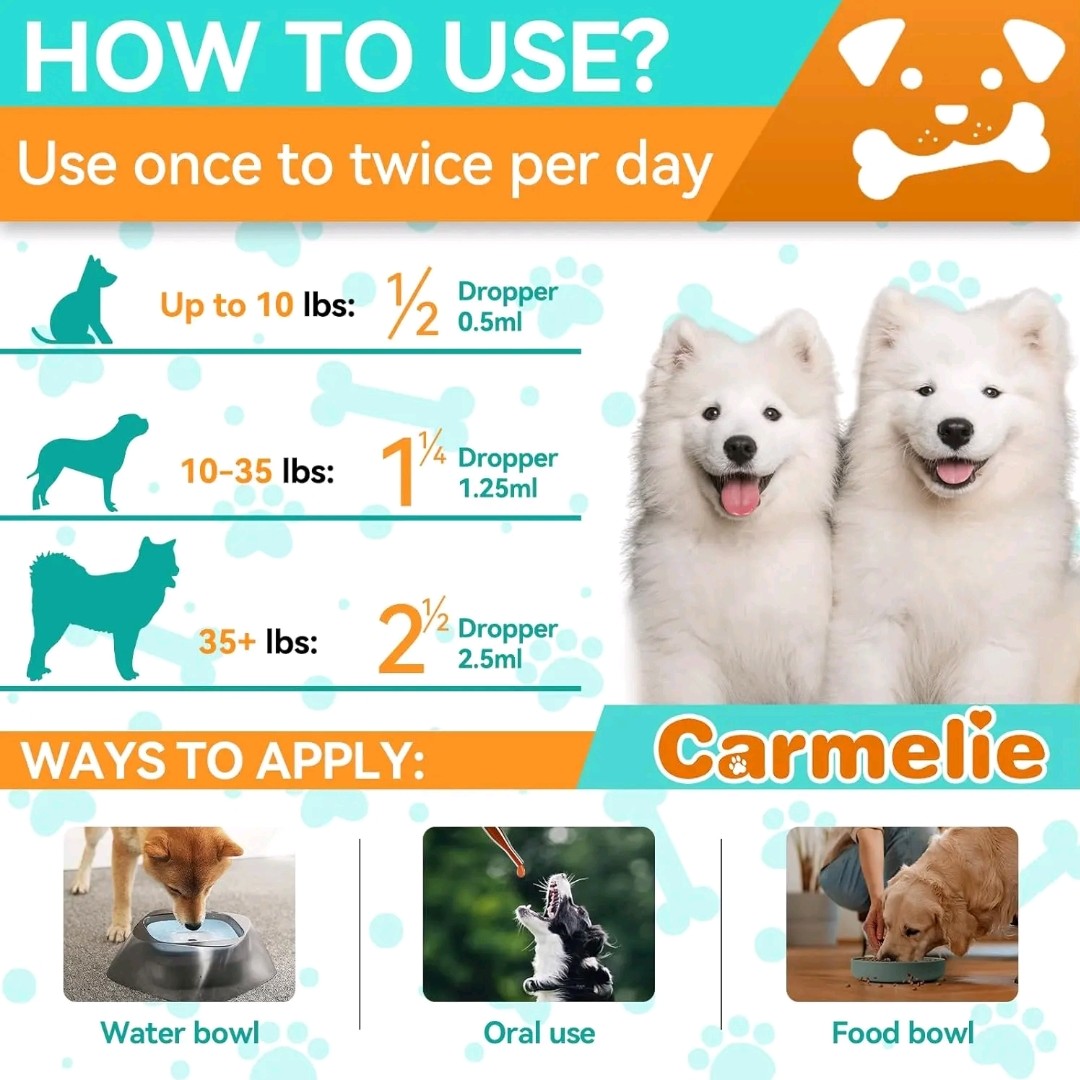 Carmelie Cat Herbal Drops – Outdoor Wellness Support with Fish Oil & Vitamins, Chicken-Flavored Liquid for All Ages