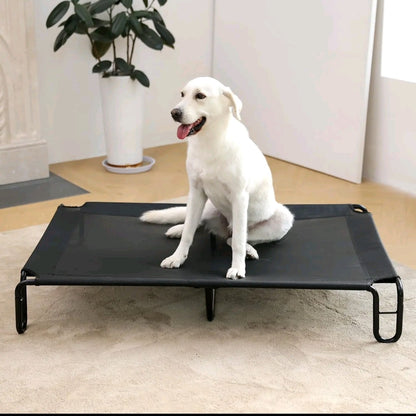 Elevated Outdoor Dog Bed for Large Dogs – XL Raised Cot with Cooling Teslin Mesh, Durable & Non-Slip, Easy Assembly