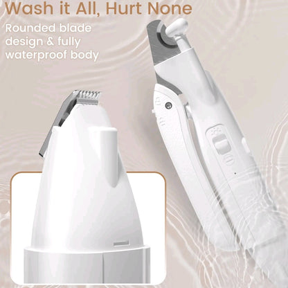 Vankoo 2-in-1 Dog Nail Clipper & Paw Trimmer – LED Light, Rechargeable & Waterproof Grooming Tool for Cats & Dogs