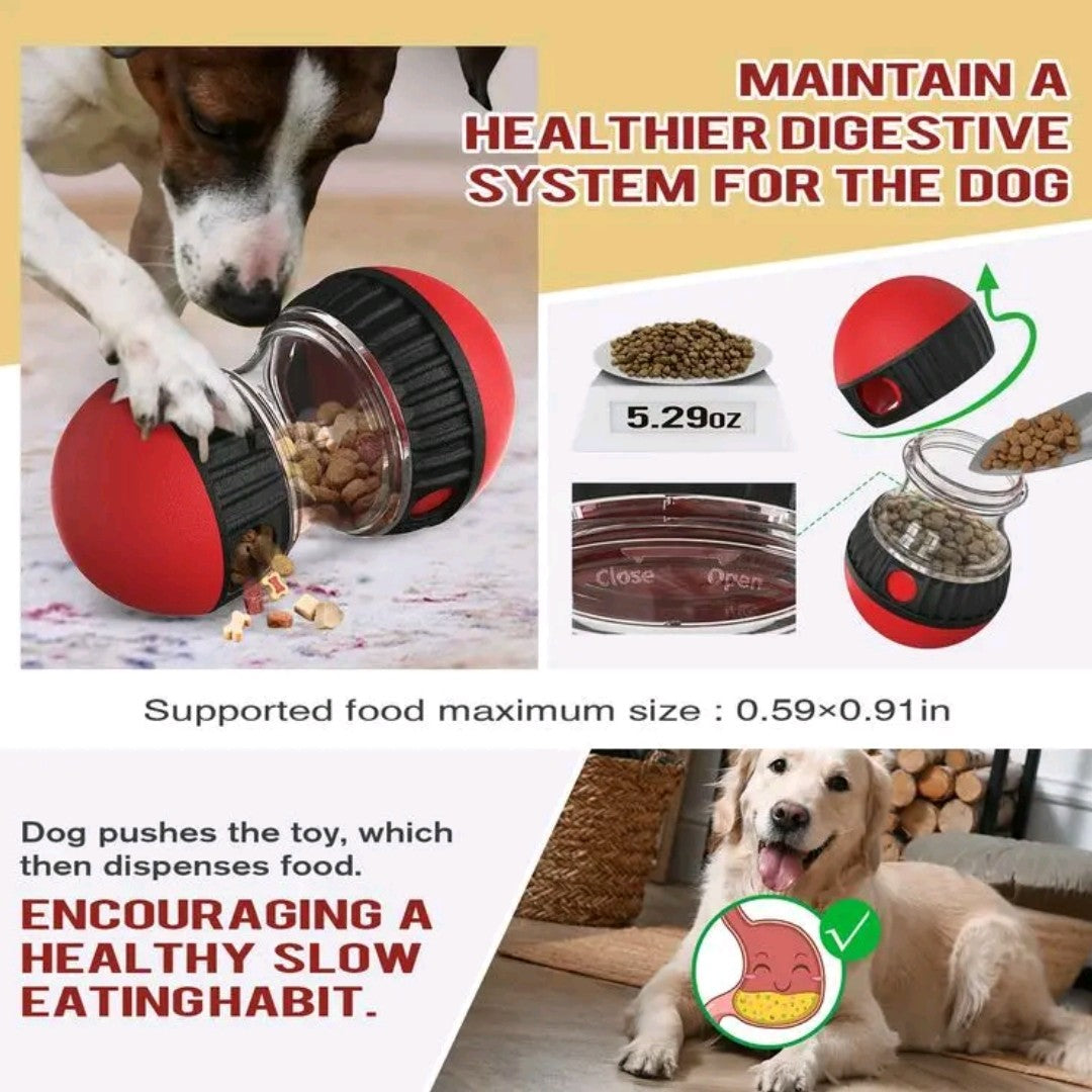 Interactive Dog Toy – Rotating Food Leaking Ball for Energy Release & Mental Stimulation