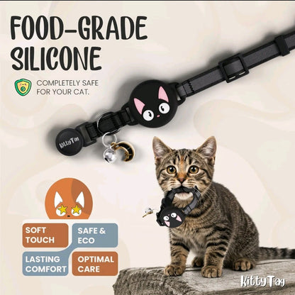 Waterproof GPS Cat Collar – Reflective Fish Design, Hidden Tracker & Lightweight Fit for Kittens