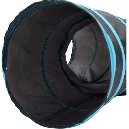 Tempcore 3-Way Collapsible Cat Tunnel – Interactive Peek Hole & Toy Ball for Indoor Cats, Kittens, Puppies & Rabbits