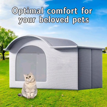 All-Season Small Pet House – Cooling & Warming Bed for Cats and Small Dogs, Cozy Air-Conditioned Nest for Summer & Winter