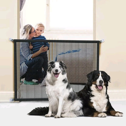 2-Pack Dog Gates for Stairs & Doorways – 29" Tall Mesh Pet Gates for Indoor Use, Retractable Safety Barrier for Small Dogs & Cats, Fits Openings up to 38" Wide