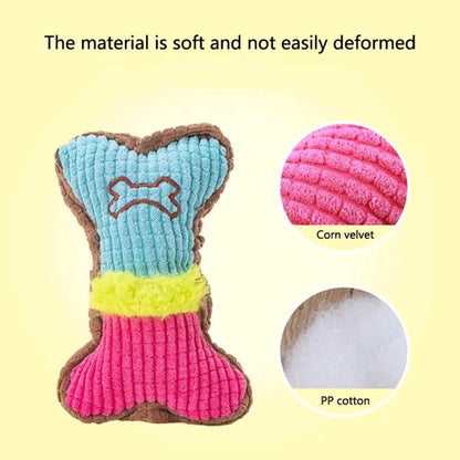 Cute Bone-Shaped Pet Chew Toy – 1/2 Pack Teething & Teeth Cleaning Toy for Dogs & Cats, Interactive Pet Toy for Small to Medium Pets