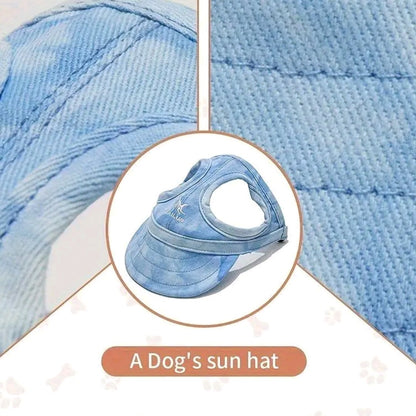 Adjustable Waterproof Pet Visor – UV Protection Hat with Elastic Strap for Small, Medium & Large Dogs, Outdoor Sun Cap