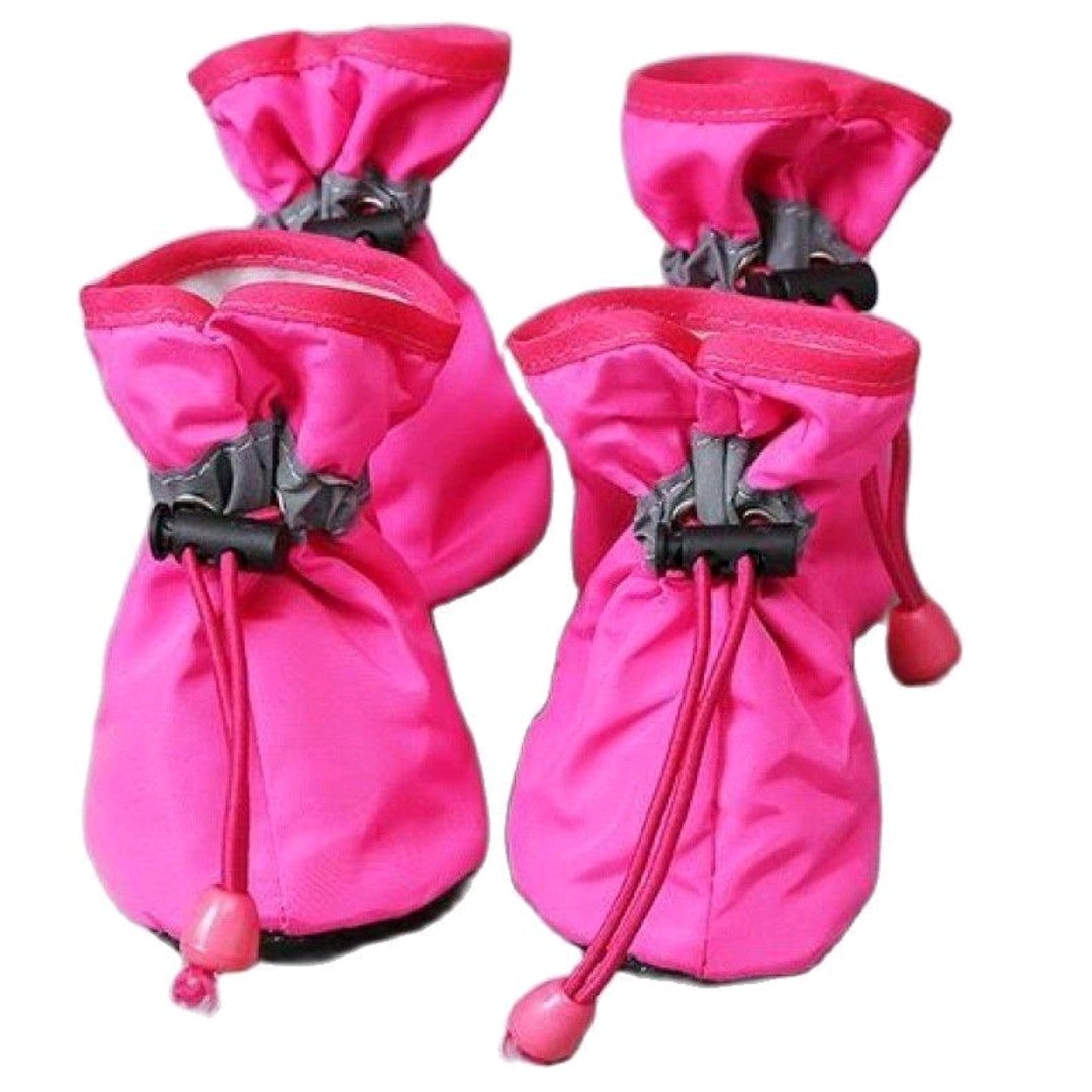 Waterproof Pet Dog Shoes – 4-Pack Anti-Slip Rain Boots for Small Dogs & Cats, Ideal for Wet Weather