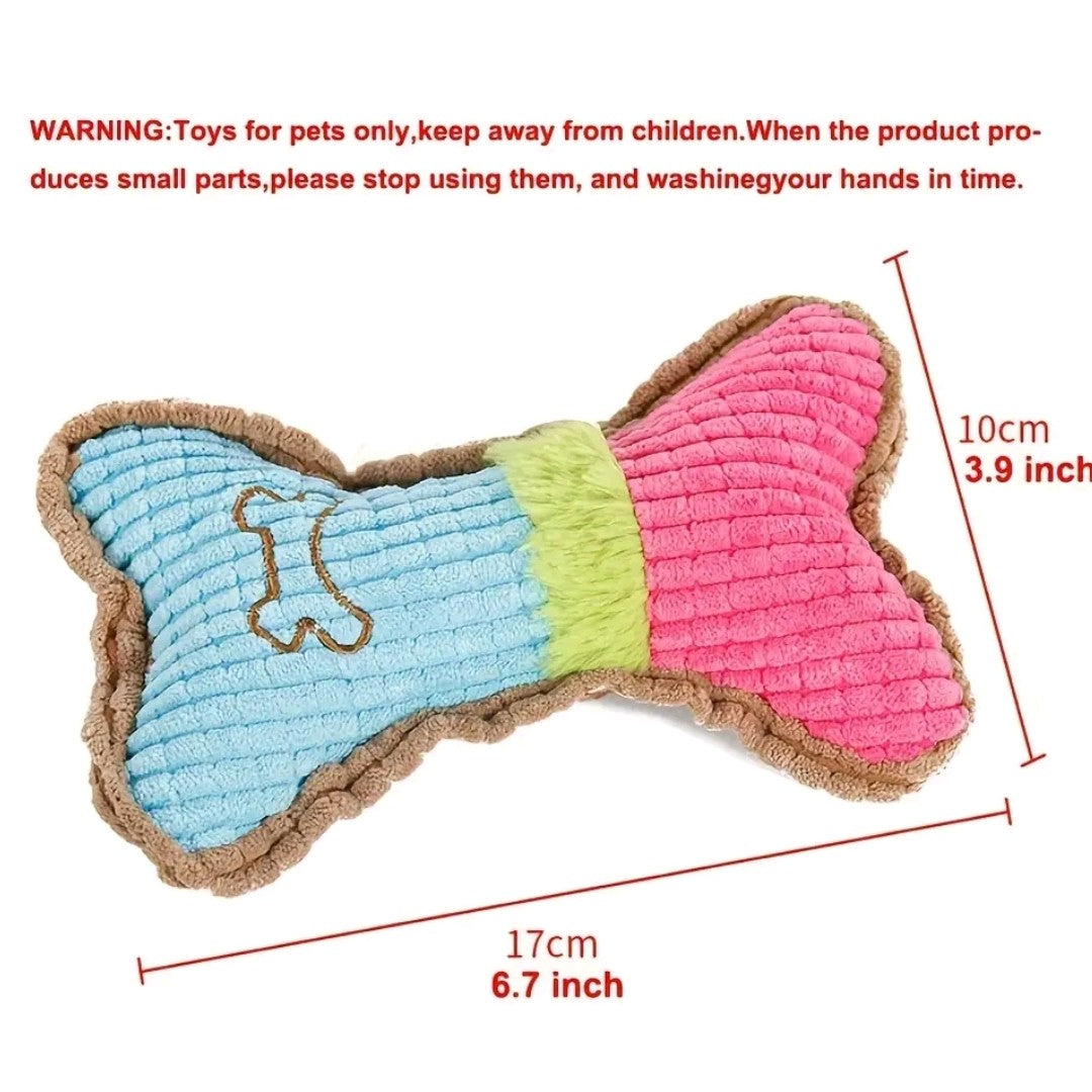 Cute Bone-Shaped Pet Chew Toy – 1/2 Pack Teething & Teeth Cleaning Toy for Dogs & Cats, Interactive Pet Toy for Small to Medium Pets