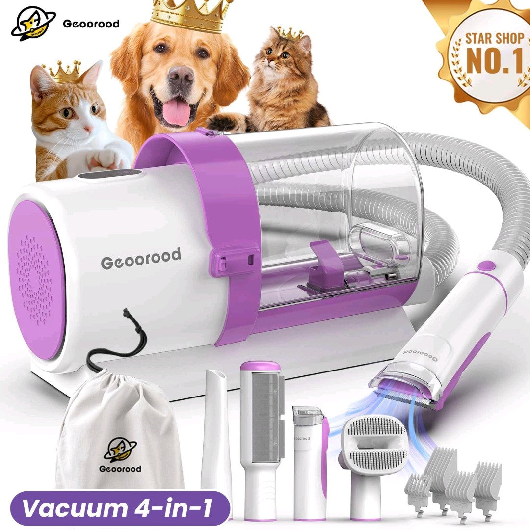 All-in-One Dog Grooming Vacuum Kit – Shedding, Trimming & Nail Care with 2.5L Dust Cup