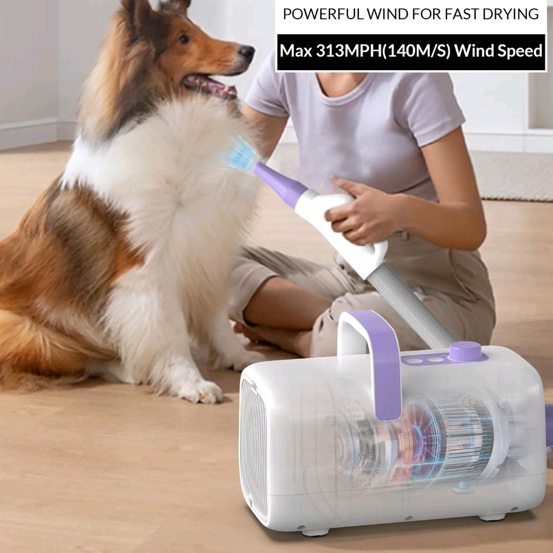 All-in-One Dog Grooming Vacuum Kit – Shedding, Trimming & Nail Care with 2.5L Dust Cup