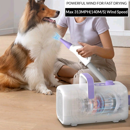 All-in-One Dog Grooming Vacuum Kit – Shedding, Trimming & Nail Care with 2.5L Dust Cup