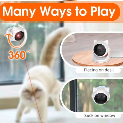 Automatic Laser Cat Toy – USB Rechargeable Pet Laser for Indoor Cats & Dogs, Manual M-Button, 3 Speed Modes, Compact Size