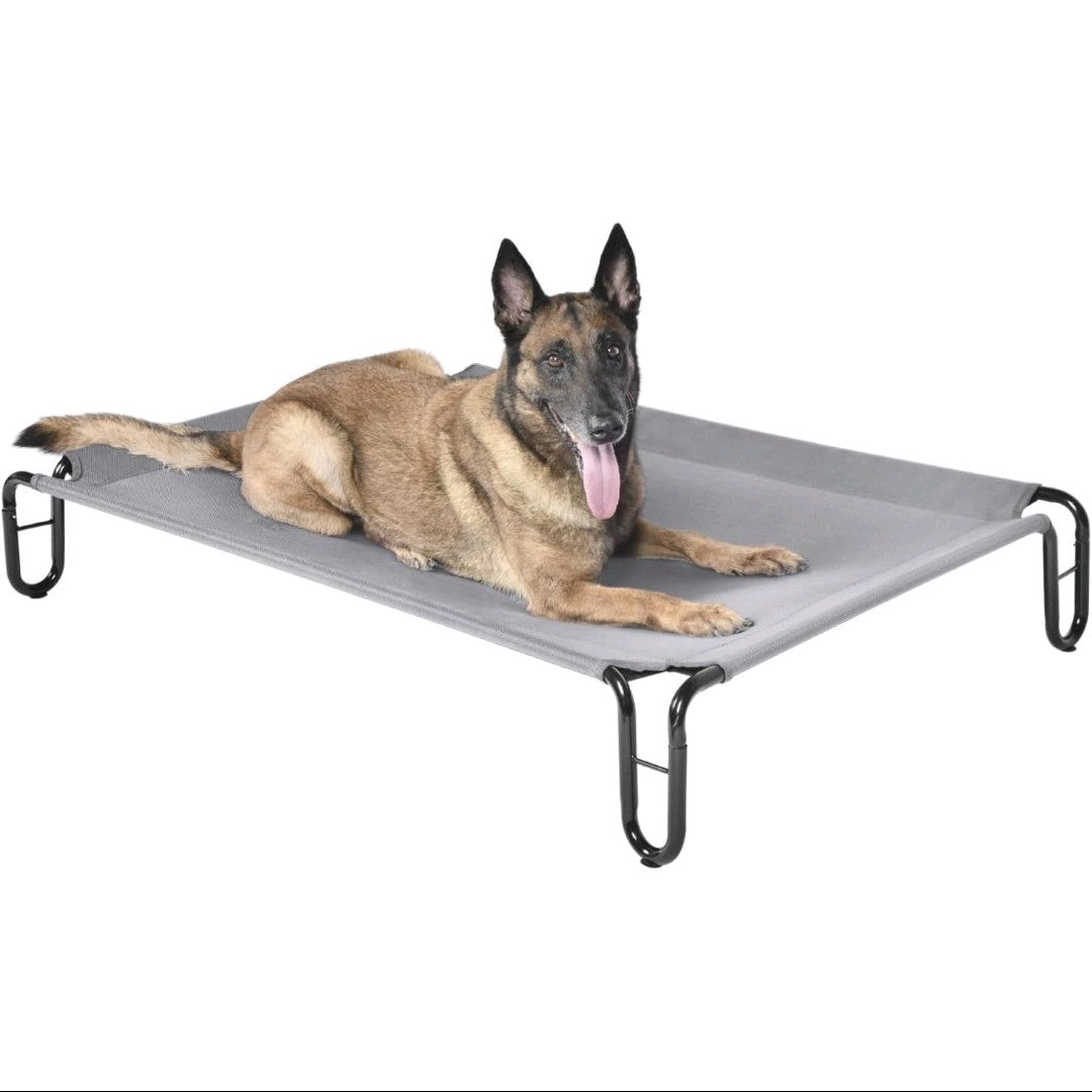 Elevated Outdoor Dog Bed for Large Dogs – XL Raised Cot with Cooling Teslin Mesh, Durable & Non-Slip, Easy Assembly