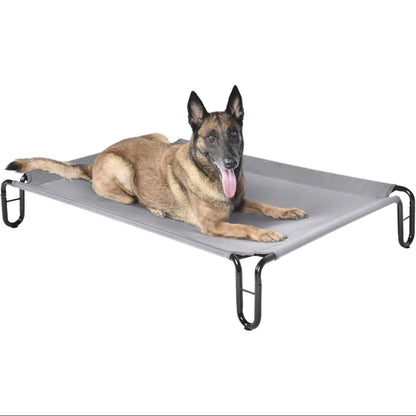 Elevated Outdoor Dog Bed for Large Dogs – XL Raised Cot with Cooling Teslin Mesh, Durable & Non-Slip, Easy Assembly