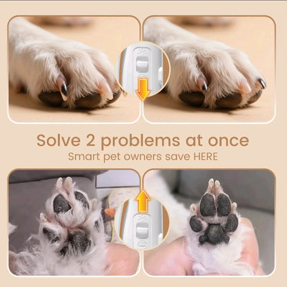 Vankoo 2-in-1 Dog Nail Clipper & Paw Trimmer – LED Light, Rechargeable & Waterproof Grooming Tool for Cats & Dogs