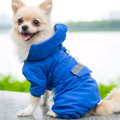 Reflective Pet Dog Raincoat – Waterproof Hooded Jacket for Small to Medium Dogs & Cats, Outdoor Pet Rainwear Apparel