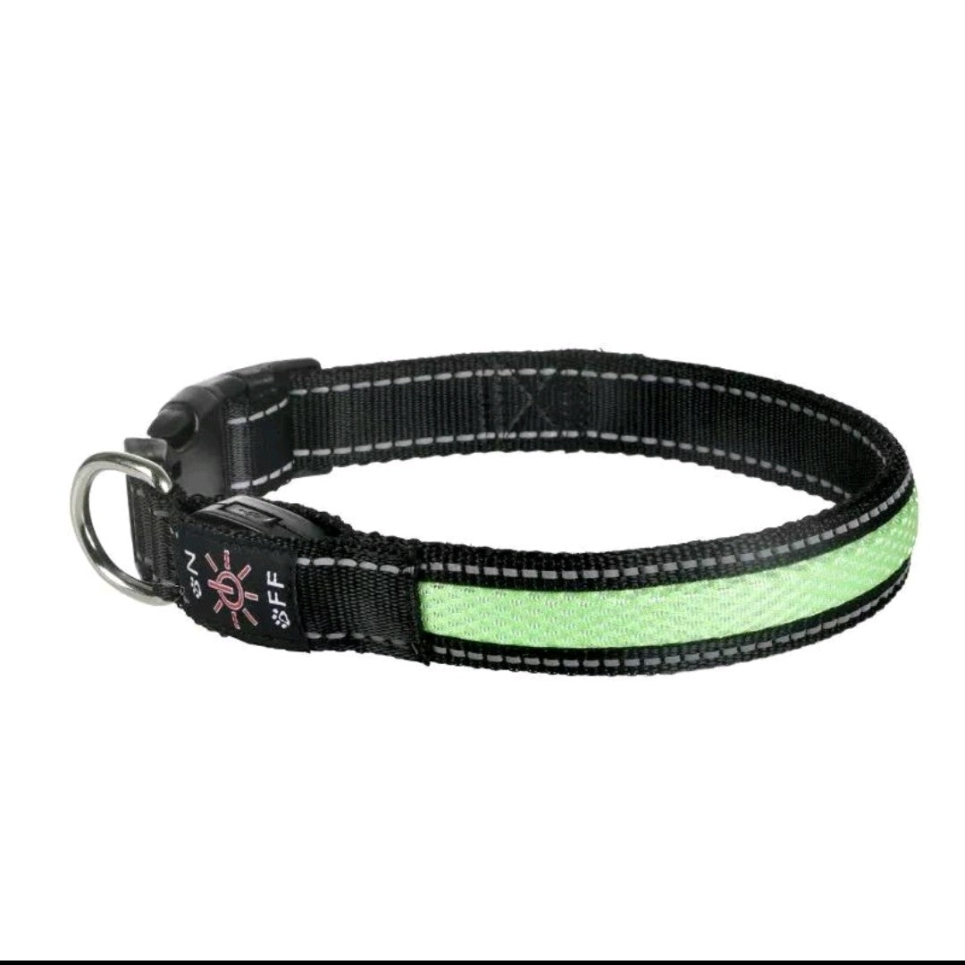 Rechargeable LED AirTag Dog Collar – Smart GPS Tracker for Apple Find My, Built-in QR Tag & Light-Up Design