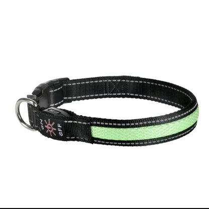 Rechargeable LED AirTag Dog Collar – Smart GPS Tracker for Apple Find My, Built-in QR Tag & Light-Up Design